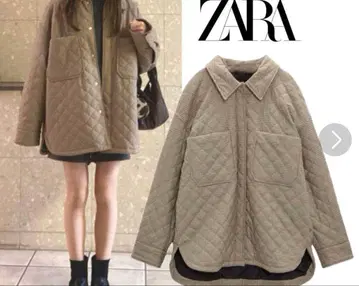 ZARA 퀼팅 체크 셔츠 자켓