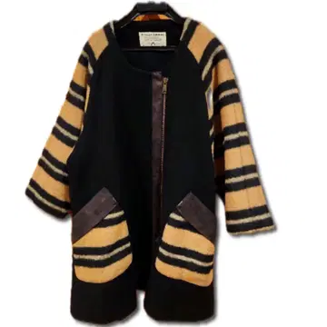 [ STELLA CIFFON ] 스텔라쉬폰 울 노카라 코트 7부 소매