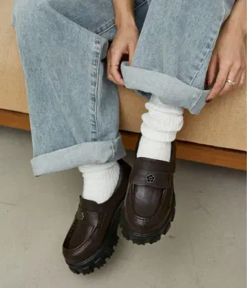 [ MARY QUANT x PUBLUX ] 통굽 로퍼 브라운 23.5