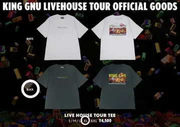 KING GNU 라이브하우스 투어 티셔츠 블랙 XL