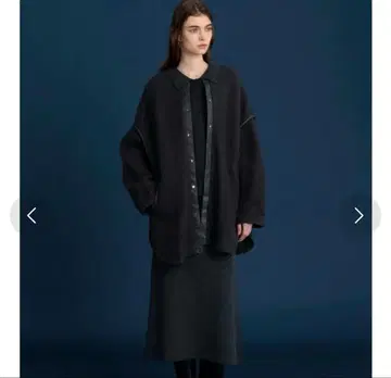 택 포함 새상품 Aga 스콧 클럽 코쿤 실루엣 미디 아우터