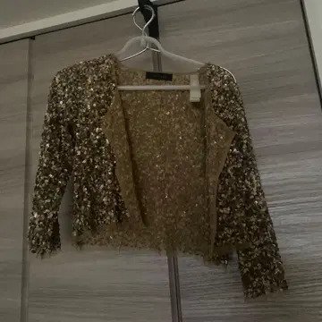 DES PRES 골드 스팽글 가디건 사이즈 1