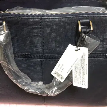 네이비 비즈니스 백 합성 피혁