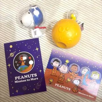 스누피 가챠 우주복 PEANUTS 4 세트 엽서 캡슐