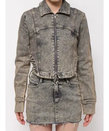 GYDA USED 케미컬 워시 스트레치 데님 자켓