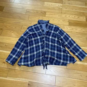 45Rcotton 린넨 블라우스 인디고