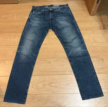 AG jeans 33R 사이즈, 다크 블루 스트레이트 데님 4 포켓