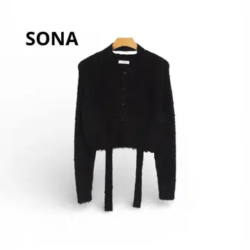 [새상품급] 블랙 샤기 퍼 가디건 머플러 포함