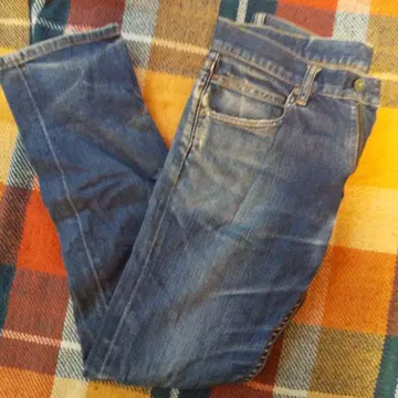 파랑 스트레이트 데님 팬츠