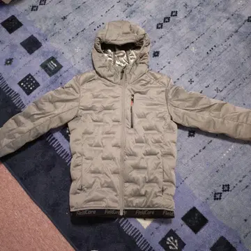 FieldLore 그레이 후드 부착 다운 자켓