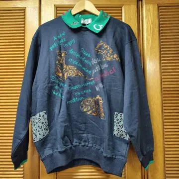 택 포함 새상품 adabat 자수 네이비 맨투맨 트레이닝복 IV 사이즈