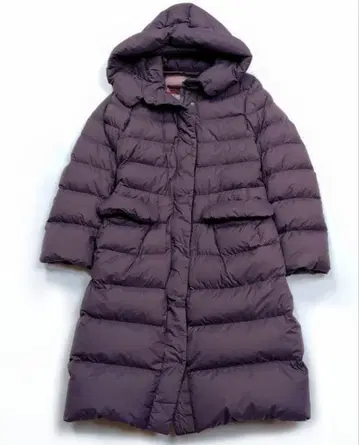 유니클로+J 울트라 라이트 다운 후디드 코트 퍼플 M 수납 파우치 포함
