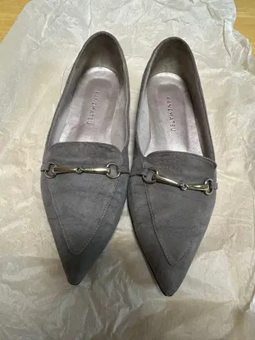 KANEMATSU 그레이 플랫슈즈