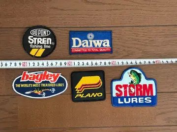 낚시 브랜드 자수 패치 세트
