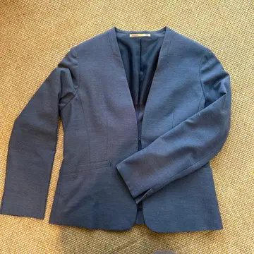 RHYME 노카라 자켓 L 다크 블루