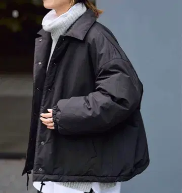 FRAMeWORK 발수 방풍 판초 코트 블랙 36