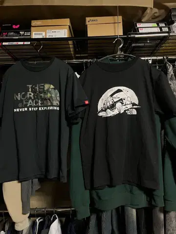 THE NORTH FACE 블랙 티셔츠 2개 세트