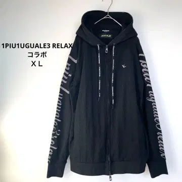 1PIU1UGUALE3 RELAX x justplay 콜라보 후드티 XL