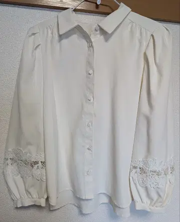 소매 레이스 셔츠 블라우스