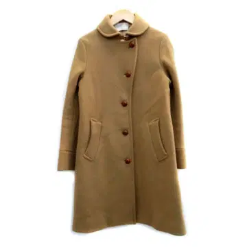 IENA 베이지 싸개 버튼 울 코트