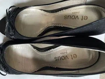 et Vous 블랙 리본 포함 펌프스 36