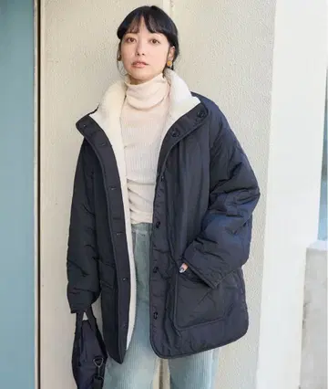 FREAK'S STORE 리버서블 보아 퀼팅 코트