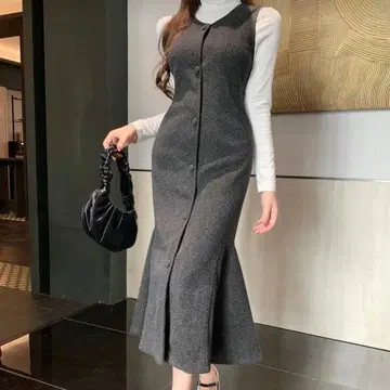 SHEIN 슬리브리스 A라인 원피스