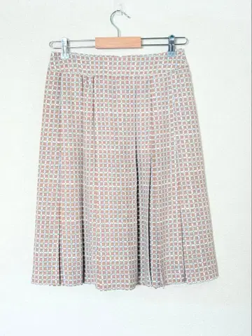 [ 매킨토시 런던 ] 기하학 패턴 플리츠 스커트 무릎 기장 일본어 38
