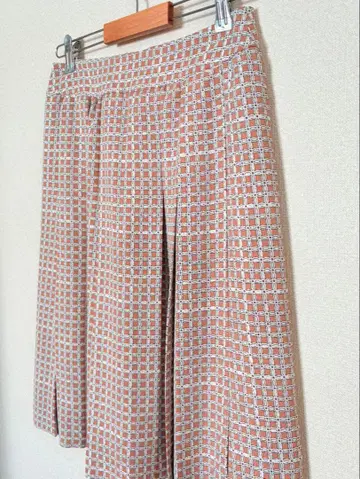 [ 매킨토시 런던 ] 기하학 패턴 플리츠 스커트 무릎 기장 일본어 38
