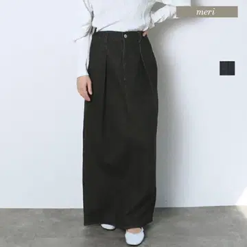 meri 미일리 데님 턱 스트레이트 스커트