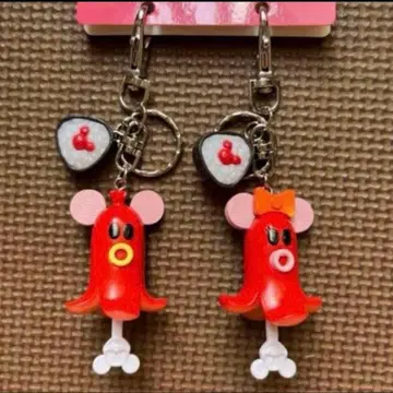 디즈니 미키 & 미니 타코 소시지 키체인 세트