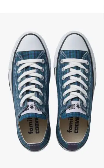 familiar ALLSTAR 파랑 체크 스니커즈 패밀리아 컨버스