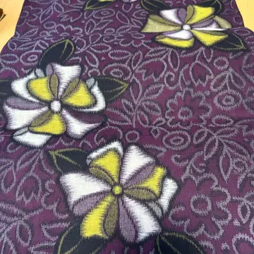 보라색 꽃무늬 기모노 유카타용 두루마리