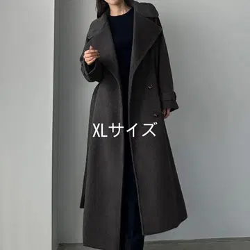 Louere 2way 하이넥 울 라이크 허리 쉐이프 플레어 코트 XL