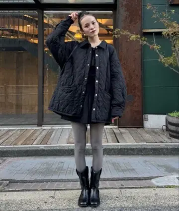 미스틱 카라 부착 퀼팅 자켓 사이즈 1