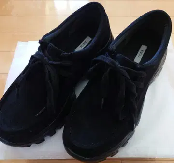 EVOL 블랙 스웨이드 통굽 신발