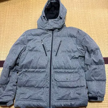 그레이 후드 부착 자켓