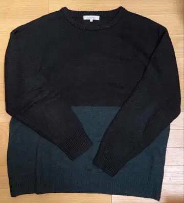 creation cube 크루넥 스웨터 블랙 그린