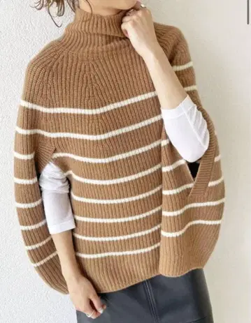 [ 2023AW ] Spick & Span 립 터틀 판초 풀오버 베스트