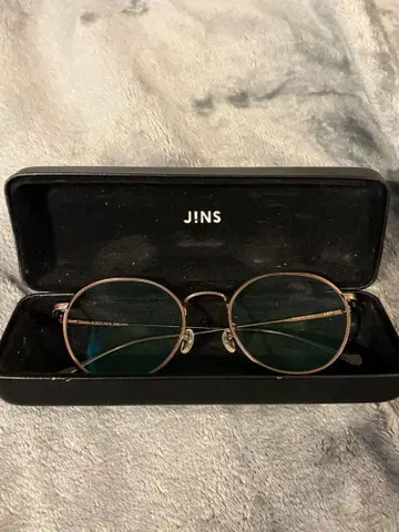 JINS 라운드 프레임 안경 클리어 렌즈 없음 블루라이트 차단 둥근 안경