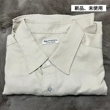 [새상품] BEAUTY&YOUTH 베이지 반팔 셔츠 M 사이즈