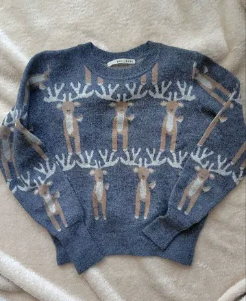 peu pres 루돌프 무늬 니트 스웨터