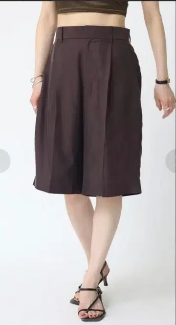 야마다야 Aga 큐프라 트윌 턱 하프 팬츠 ( 코코아 )