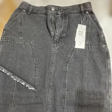 라디에이트 데님 타이트 스커트