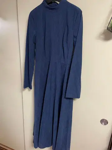 네이비 긴팔 롱 원피스