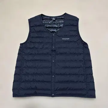 [새상품급] mont-bell 몽벨 다운 베스트 V넥 블랙 L