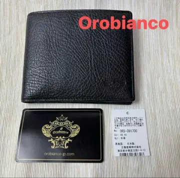[ 새상품 ] Orobianco 오로비안코 , 접이식 지갑, 블랙