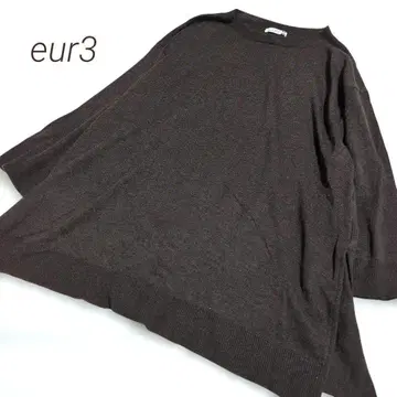 eur3 에울큐브 울 혼방 루즈핏 니트 스웨터 빅사이즈