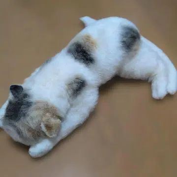 흑백 고양이 봉제 인형 본체