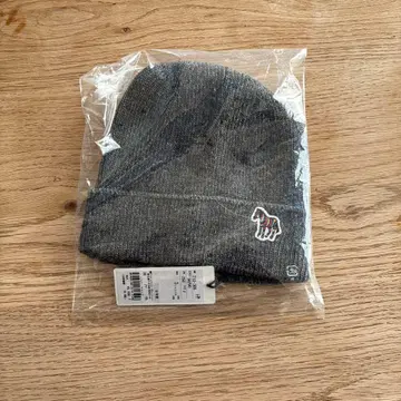 PS Paul Smith 제브라 자수 니트 모자 그레이 택 포함 새상품